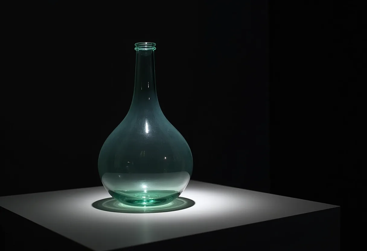 A three-dimensional bottle that has no inside and no outside, looping back into itself without a seam.